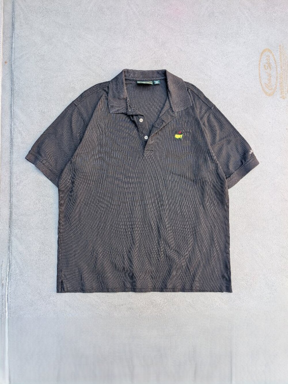 Vintage Masters Collection Pima Cotton Golf Polo Shirt Black Mens Large Preppy